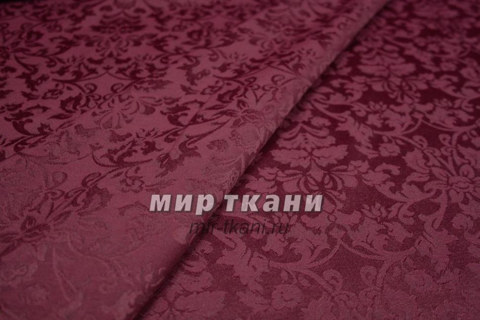 Ткань скатёрочная "Журавинка" рис.1472/161004 бордо