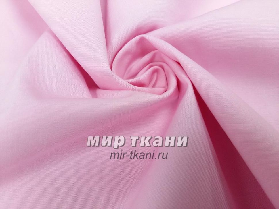 Поплин однотонный цвет розовый