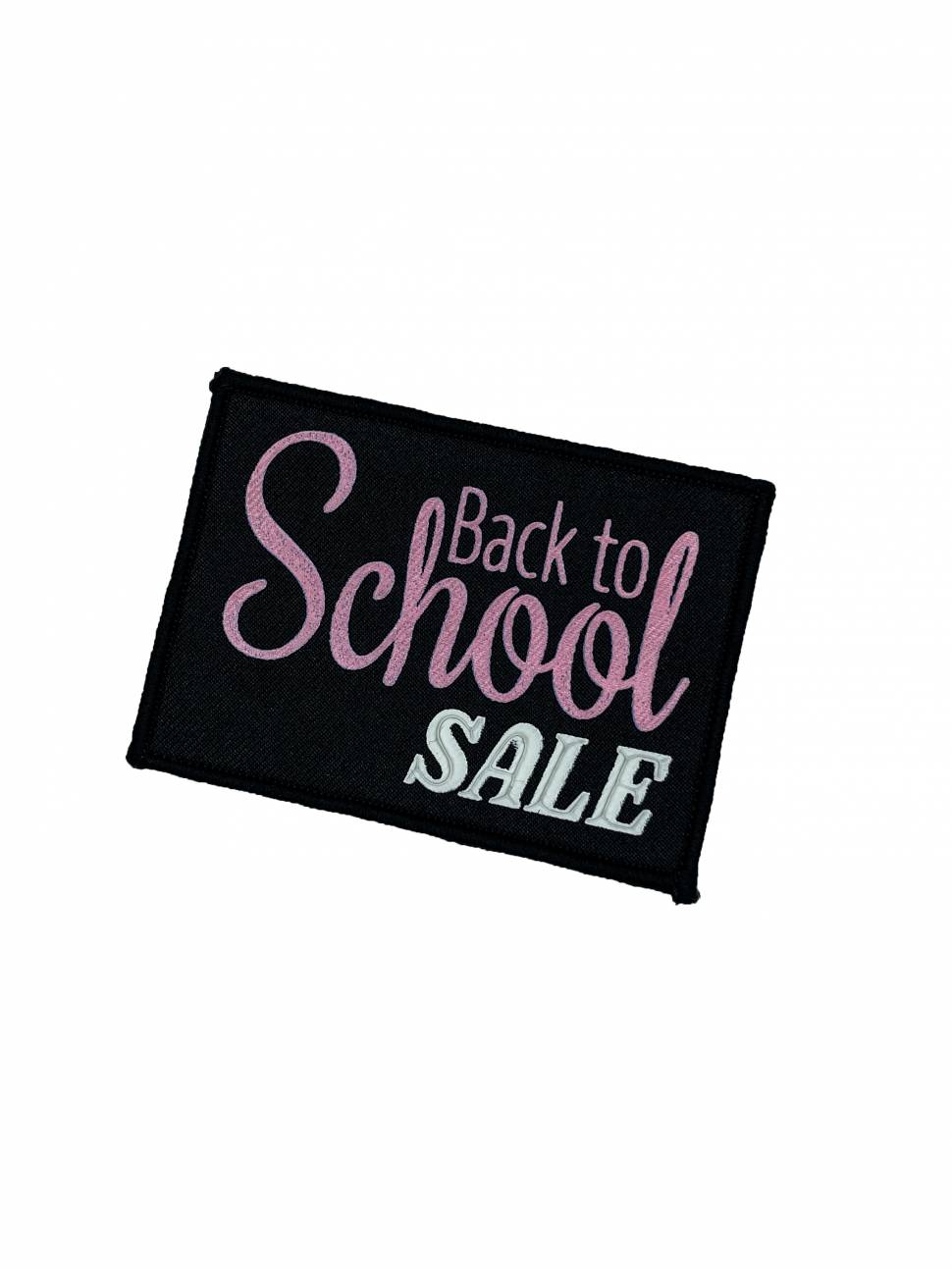 Нашивка "Back to SCHOOL" яр. розов. 8,8*6,3см