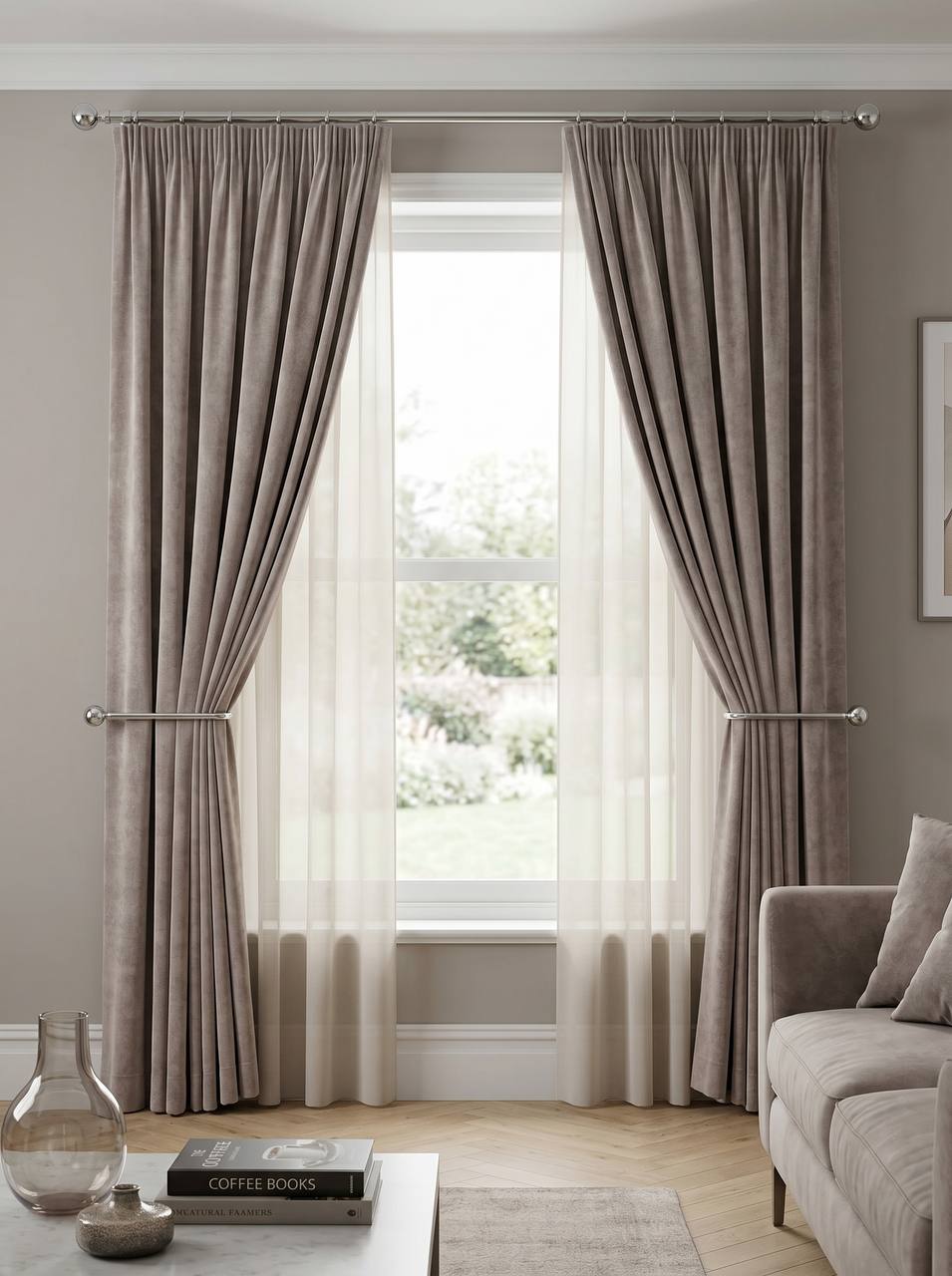Портьера димаут шинил арт Кар цв 926 визон