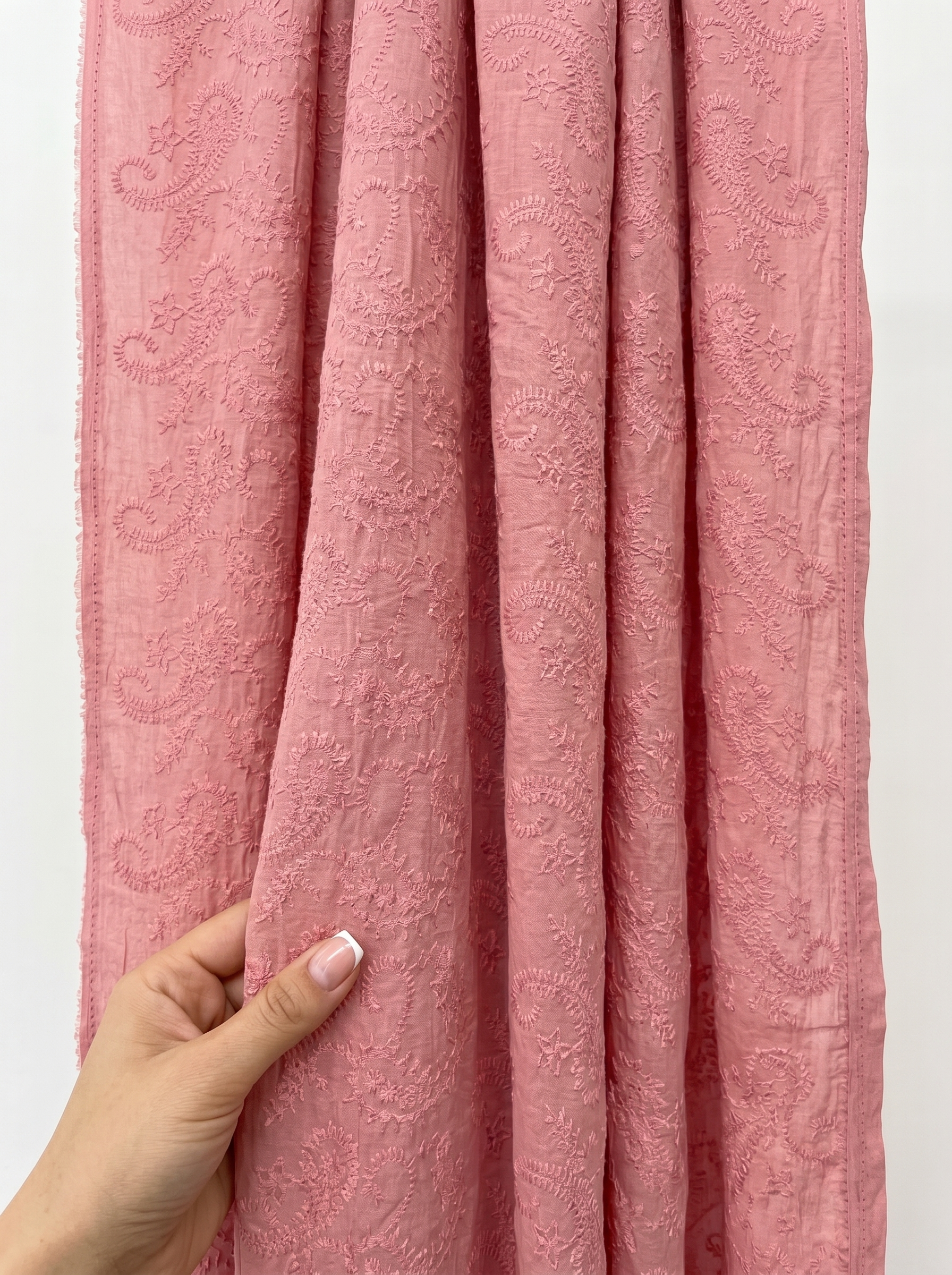 Хлопок с вышивкой арт.320011/5002 розовый